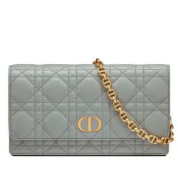Replica Christian Dior Caro Marsupio Con Borsa A Catena Grigio