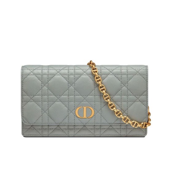 Replica Christian Dior Caro Marsupio Con Borsa A Catena Grigio