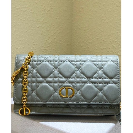 Replica Christian Dior Caro Marsupio Con Borsa A Catena Grigio