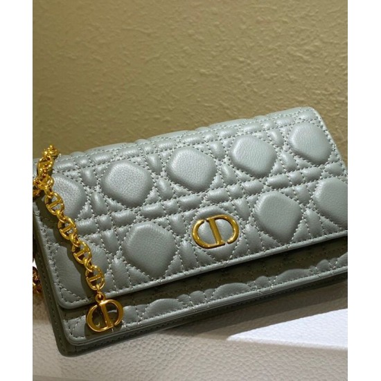 Replica Christian Dior Caro Marsupio Con Borsa A Catena Grigio