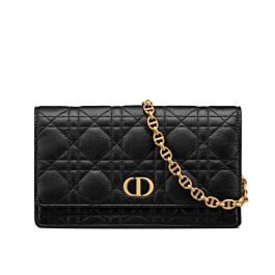 Replica Christian Dior Caro Marsupio Con Borsa A Catena Nera