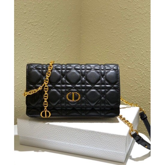 Replica Christian Dior Caro Marsupio Con Borsa A Catena Nera