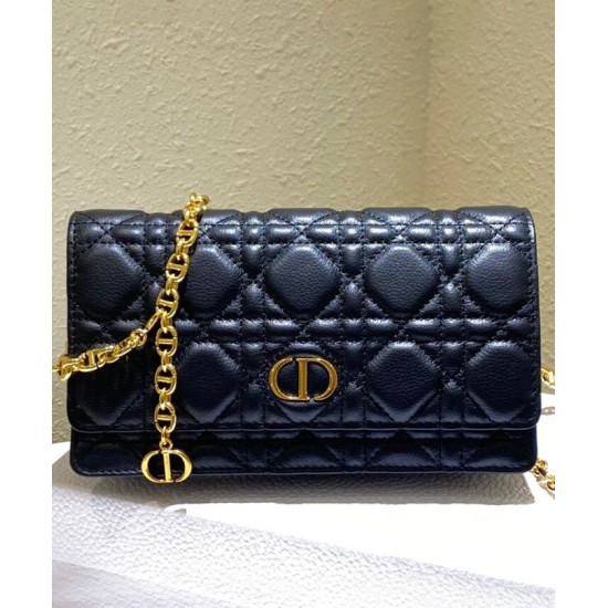Replica Christian Dior Caro Marsupio Con Borsa A Catena Nera