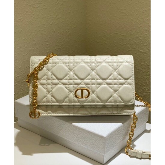 Replica Christian Dior Caro Marsupio Con Borsa A Catena Crema