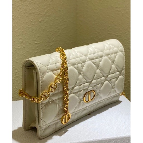 Replica Christian Dior Caro Marsupio Con Borsa A Catena Crema