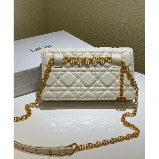 Replica Christian Dior Caro Marsupio Con Borsa A Catena Crema