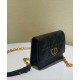 Replica Christian Dior Mini Caro Pouch con catena nera Replica Christian Dior Mini Caro Pouch con catena nera