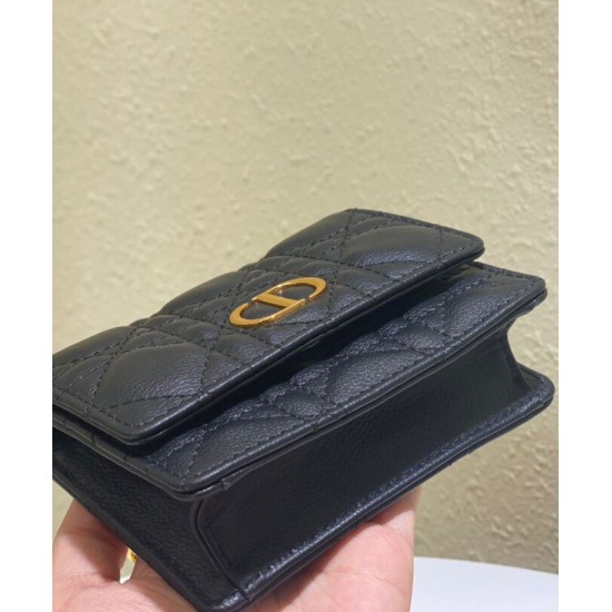 Replica Christian Dior Mini Caro Pouch con catena nera Replica Christian Dior Mini Caro Pouch con catena nera