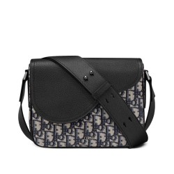 Replica Christian Dior Mini Saddle Messenger Bag Blu Scuro