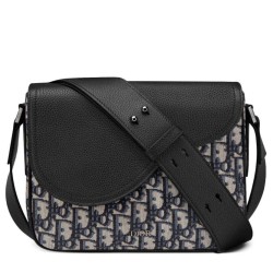 Replica Christian Dior Mini Saddle Messenger Bag Blu Scuro