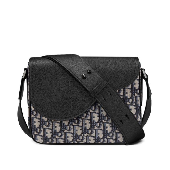 Replica Christian Dior Mini Saddle Messenger Bag Blu Scuro