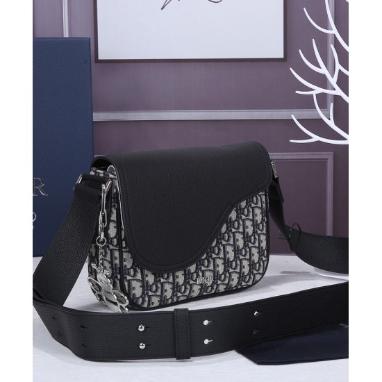Replica Christian Dior Mini Saddle Messenger Bag Blu Scuro