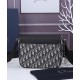 Replica Christian Dior Mini Saddle Messenger Bag Blu Scuro