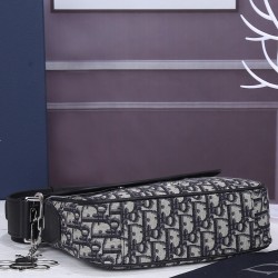 Replica Christian Dior Mini Saddle Messenger Bag Blu Scuro
