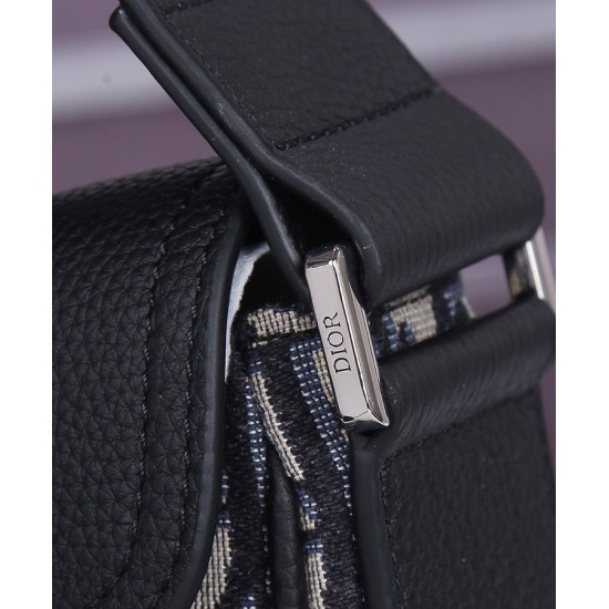 Replica Christian Dior Mini Saddle Messenger Bag Blu Scuro