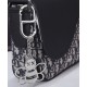 Replica Christian Dior Mini Saddle Messenger Bag Blu Scuro