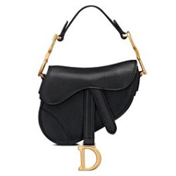 Replica Borsa da sella Christian Dior Micro nera