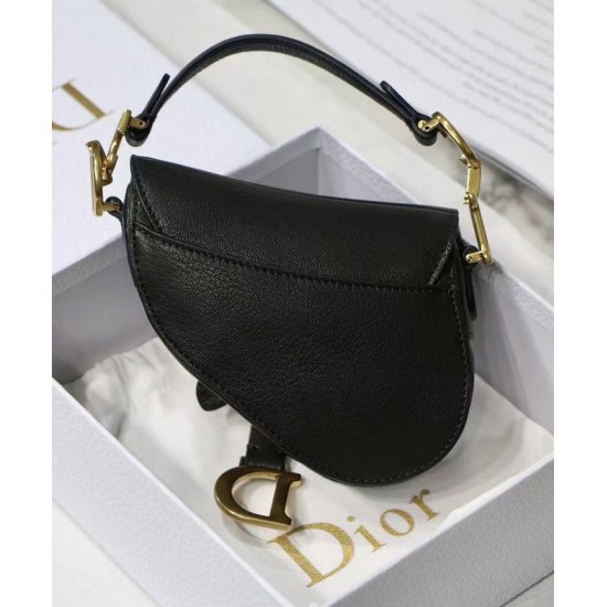 Replica Borsa da sella Christian Dior Micro nera