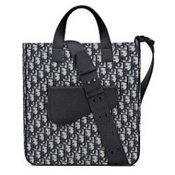 Replica Christian Dior Saddle Tote Bag con tracolla blu scuro