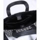 Replica Christian Dior Saddle Tote Bag con tracolla blu scuro