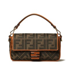 Replica Borsa Baguette FF Canvas 8BR600 Caffè