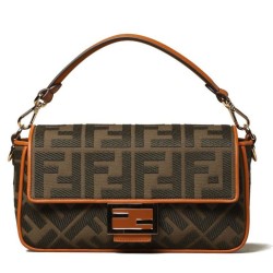 Replica Borsa Baguette FF Canvas 8BR600 Caffè