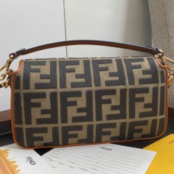 Replica Borsa Baguette FF Canvas 8BR600 Caffè