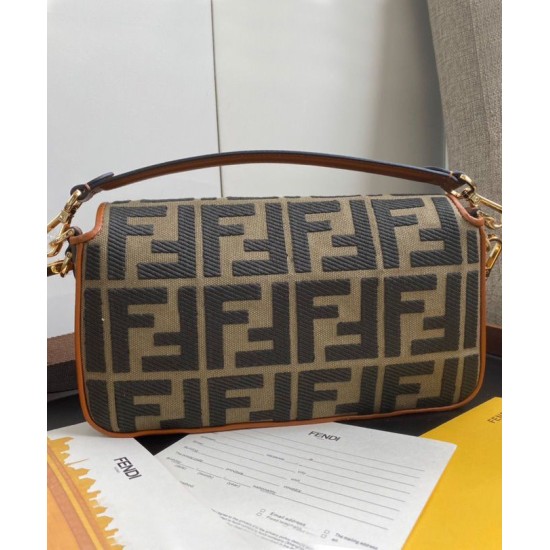 Replica Borsa Baguette FF Canvas 8BR600 Caffè