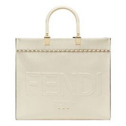 Replica Sunshine Media Shopper In Pelle 8BH386 Crema