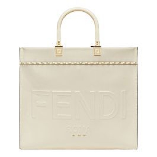 Replica Sunshine Media Shopper In Pelle 8BH386 Crema