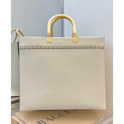Replica Sunshine Media Shopper In Pelle 8BH386 Crema
