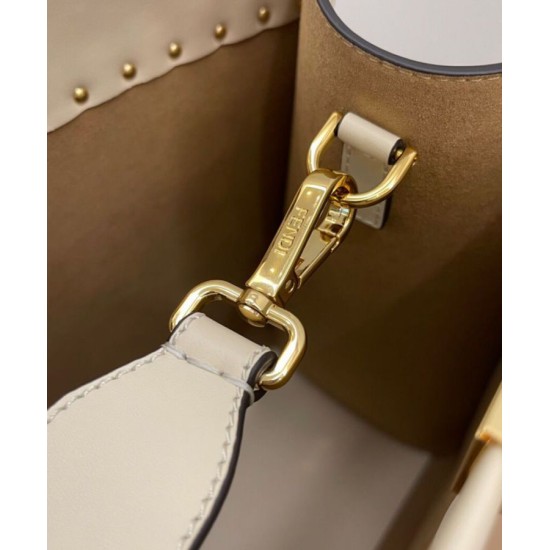 Replica Sunshine Media Shopper In Pelle 8BH386 Crema