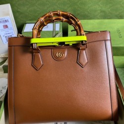 Replica Borsa tote Diana media 655658 Caffè