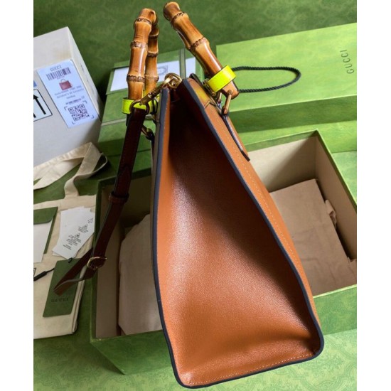 Replica Borsa tote Diana media 655658 Caffè