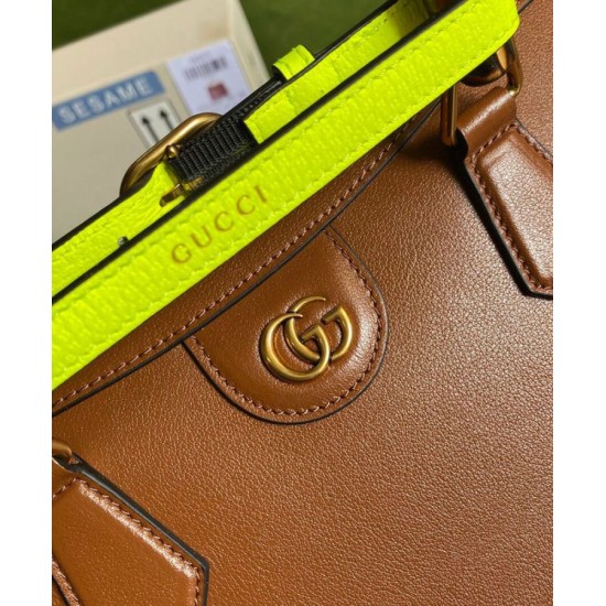 Replica Borsa tote Diana media 655658 Caffè