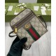 Replica Borsa a tracolla Ophidia GG 598127 Caffè scuro