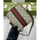 Replica Borsa a tracolla Ophidia GG 598127 Caffè scuro