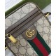 Replica Borsa a tracolla Ophidia GG 598127 Caffè scuro
