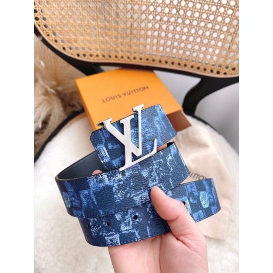 Replica LV Initiales 40MM Cintura reversibile Damier Salt M0378Q