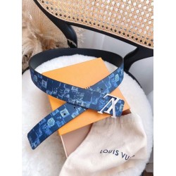 Replica LV Initiales 40MM Cintura reversibile Damier Salt M0378Q