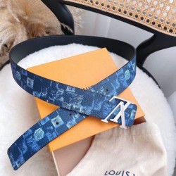 Replica LV Initiales 40MM Cintura reversibile Damier Salt M0378Q