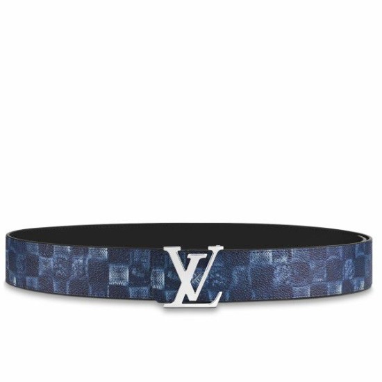 Replica LV Initiales 40MM Cintura reversibile Damier Salt M0378Q