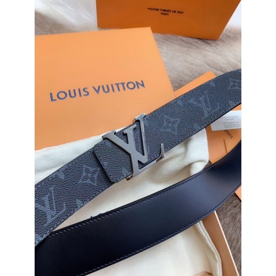 Replica LV Initiales 40MM Cintura reversibile Monogram Eclipse M9043S