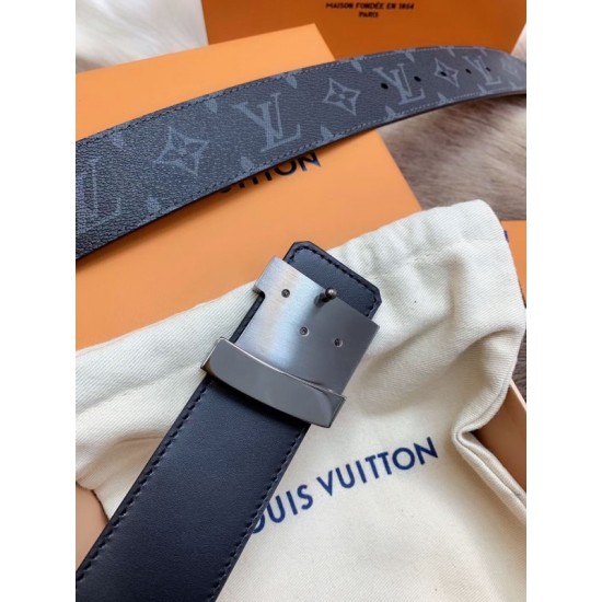Replica LV Initiales 40MM Cintura reversibile Monogram Eclipse M9043S
