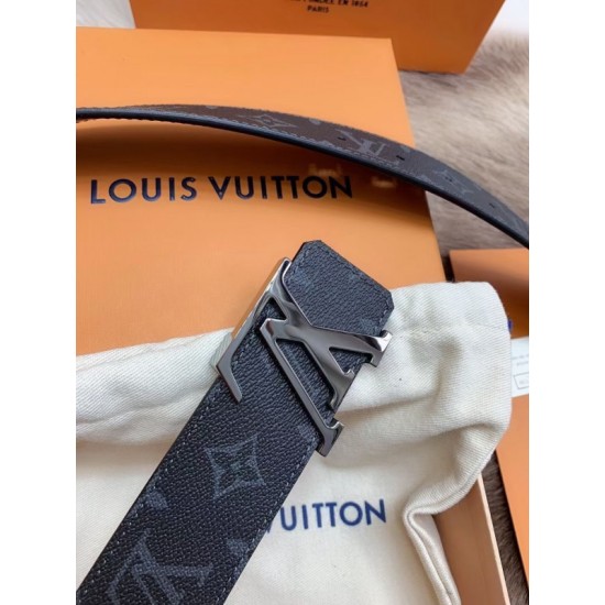 Replica LV Initiales 40MM Cintura reversibile Monogram Eclipse M9043S
