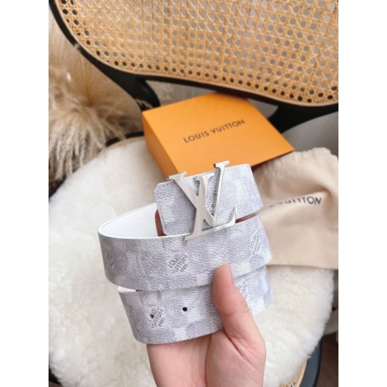 Replica LV Initiales 40MM Cintura reversibile Damier Salt MP300V