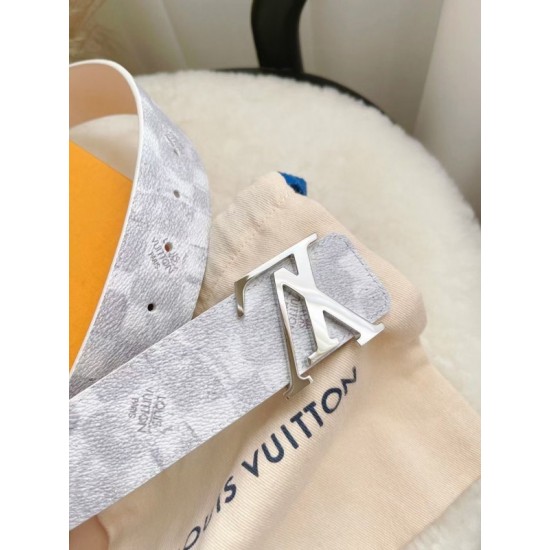 Replica LV Initiales 40MM Cintura reversibile Damier Salt MP300V