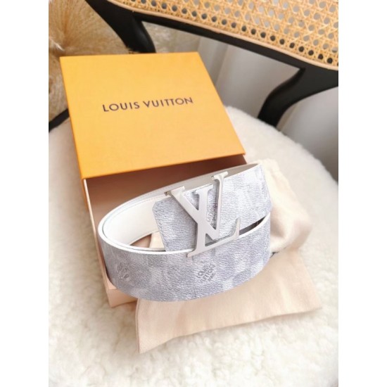 Replica LV Initiales 40MM Cintura reversibile Damier Salt MP300V