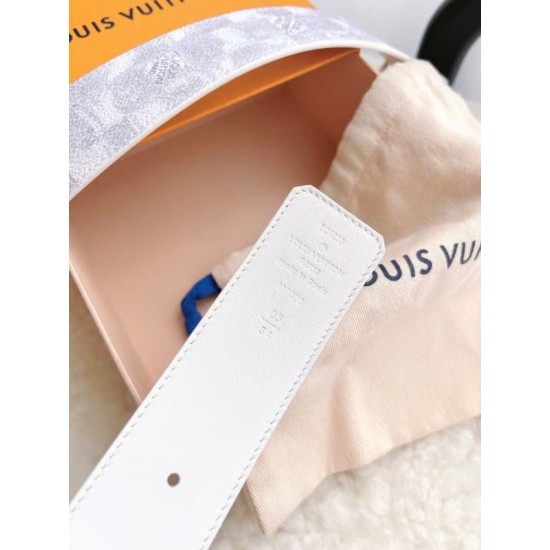 Replica LV Initiales 40MM Cintura reversibile Damier Salt MP300V
