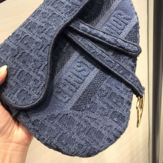 Replica Borsa da Saddle Christian Dior M0446 Blu